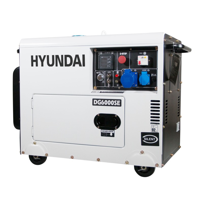 Generador Electrico Diesel Insonor 5KW Trifasico 220v Hyundai DHY6000SE3